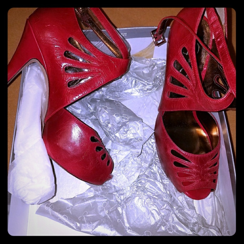 New Jessica Simpson Red platform sandal